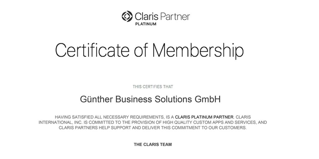 ERP Software advanter basiert auf ClarisFileMaker